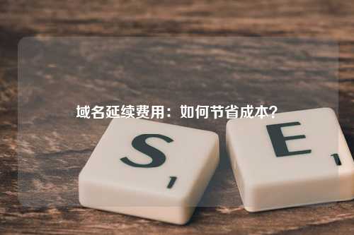 域名延续费用：如何节省成本？